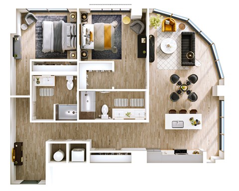 Stella at Star Metals B6 Two Bedroom Floor Plan